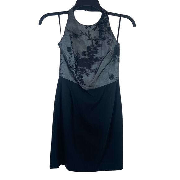Vintage Kay Unger Lace Silk Halter Black Dress‎ Women's 4 90's Y2K Whimsygoth - Picture 1 of 13
